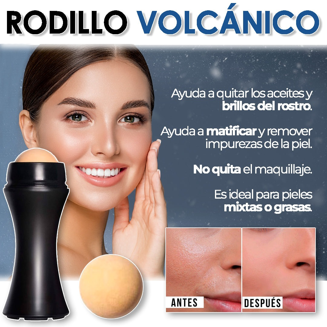 1+1 GRATIS | Rodillo Volcánico Facial (Absorbente de Aceite para Limpieza de Poros)-Chumita Shop.