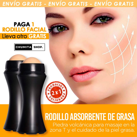 1+1 GRATIS | Rodillo Volcánico Facial (Absorbente de Aceite para Limpieza de Poros)-Chumita Shop.